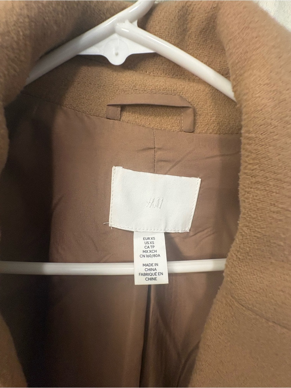 H&M Women's Double-Breasted Pea Coat - Camel Brown - Picture 3 of 3